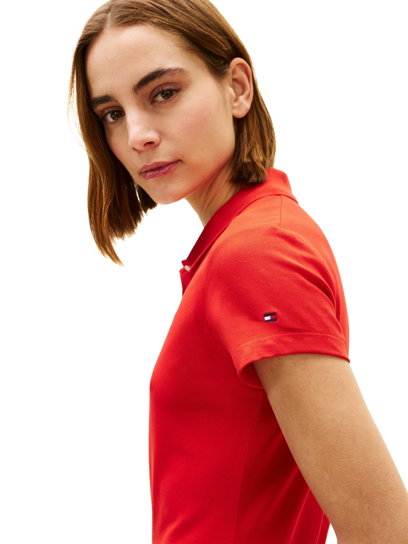 Slim Fit Polo Shirt with Embroidered Logo Gallery