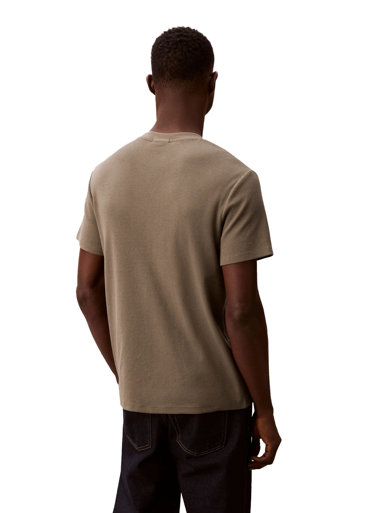 Waffle Stitch Monogram Short Sleeve T-Shirt Gallery