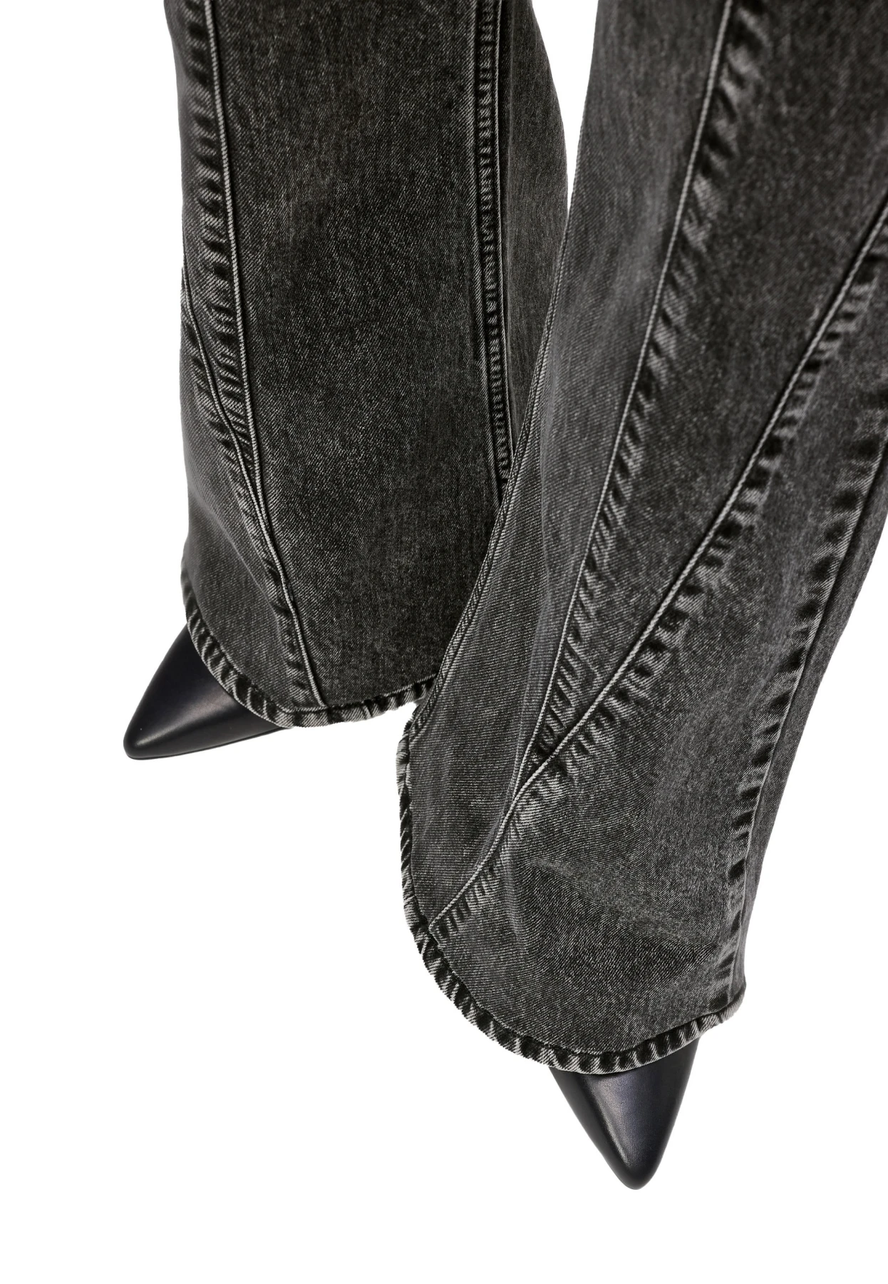 Seamed High-Rise Flared Jeans Gallery