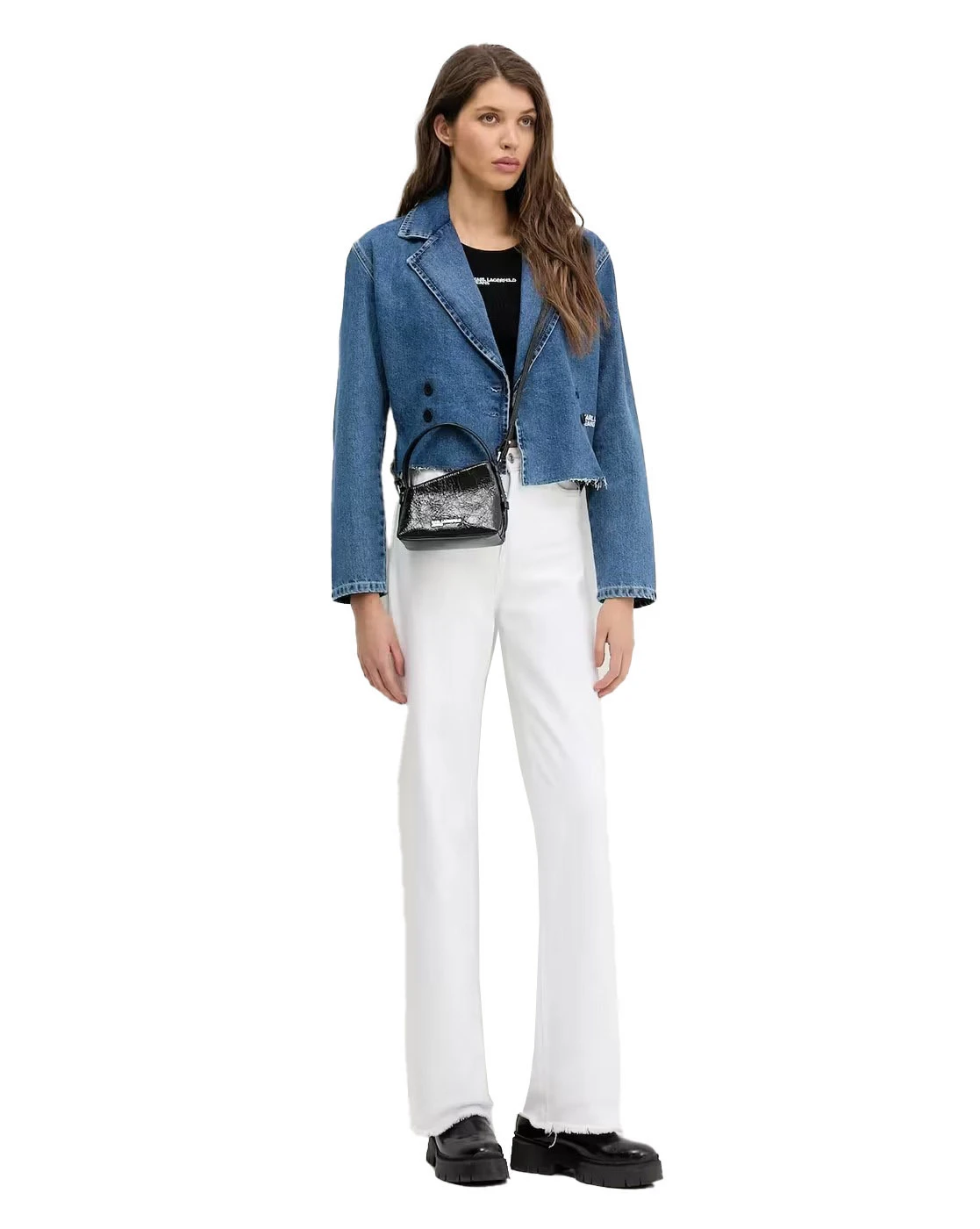 Boxy Cropped Denim Jacket Gallery