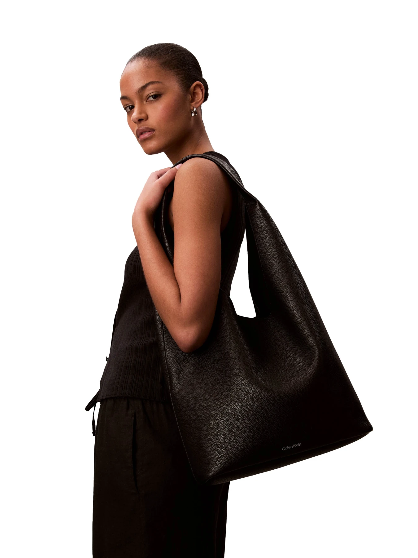 Minimalist Leather Slouchy Hobo Shoulder Bag Gallery