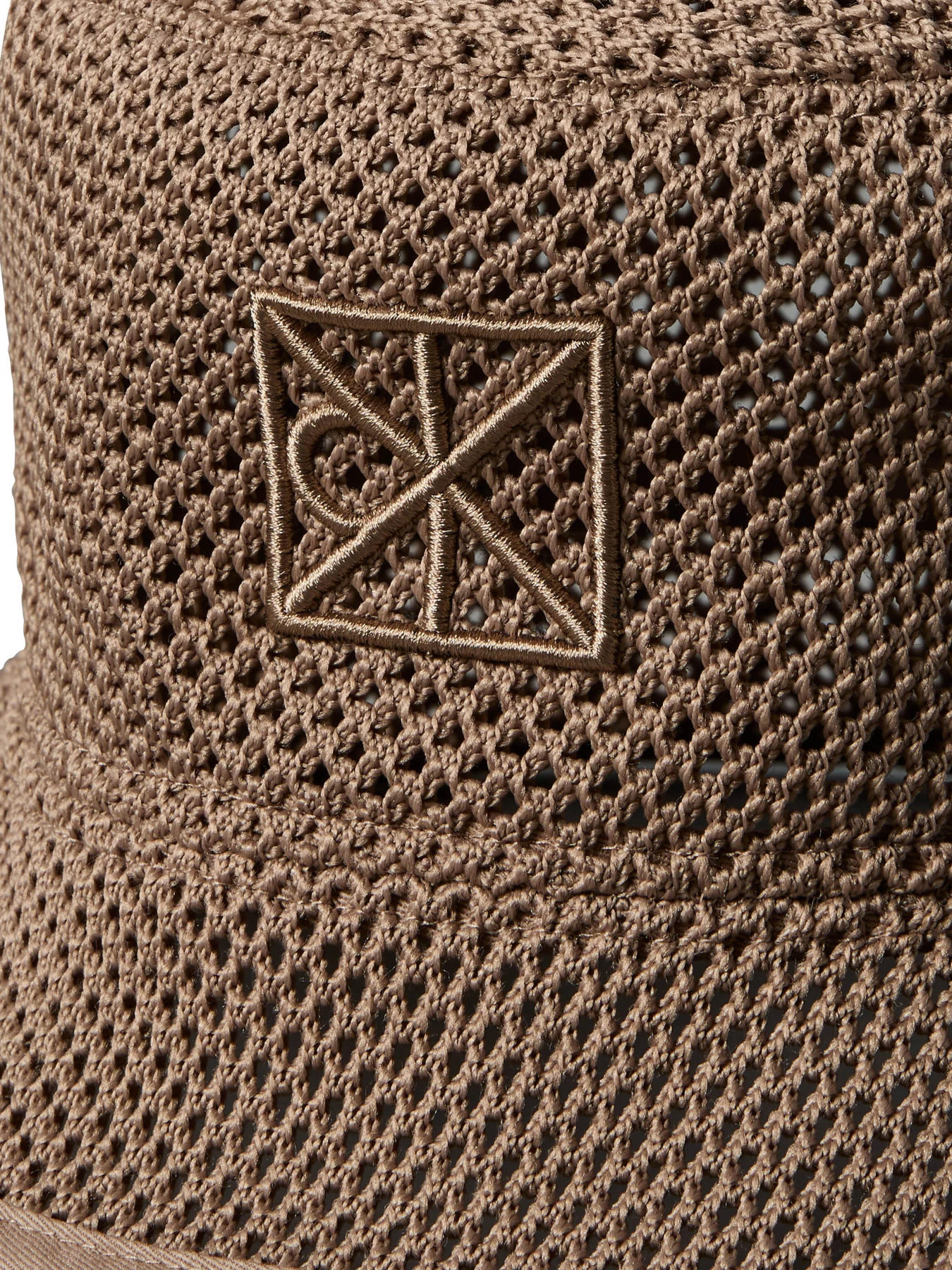 Perforated Mesh Bucket Hat with Tonal Logo Detail Gallery