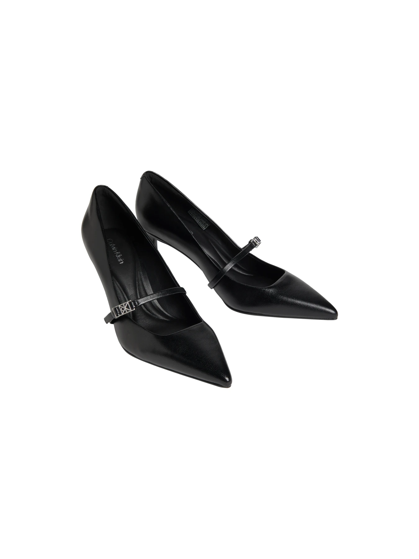 Leather Pointed-Toe Mary Jane Pumps Gallery