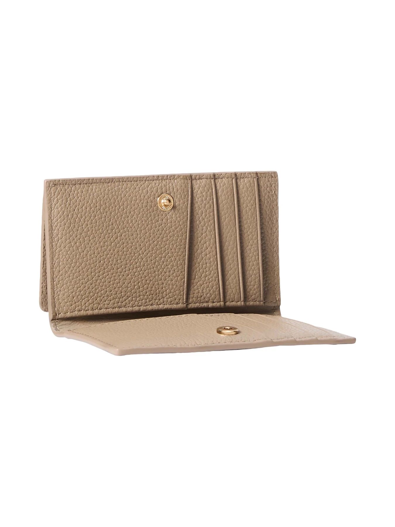 Pebble Leather Monogram Hardware Trifold Wallet Gallery
