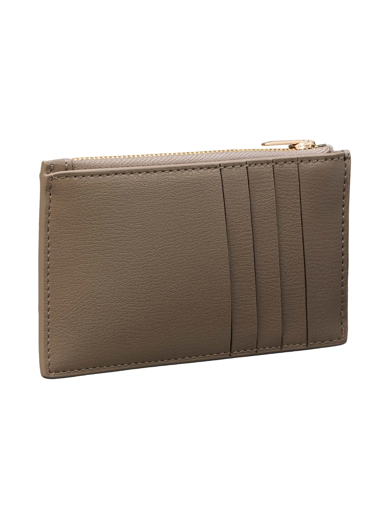 Minimalist Pebbled Zip-Around Card Wallet Gallery