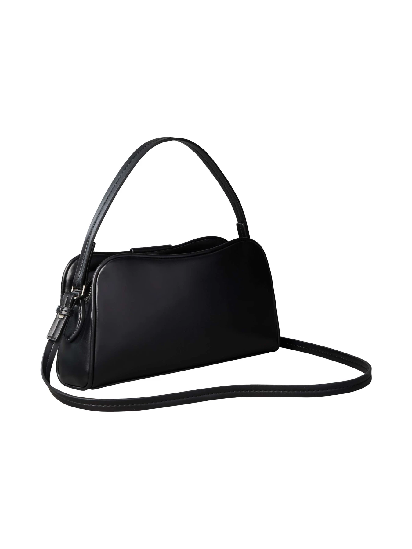 Dual-Strap Minimalist Smooth Leather Crossbody Bag Gallery