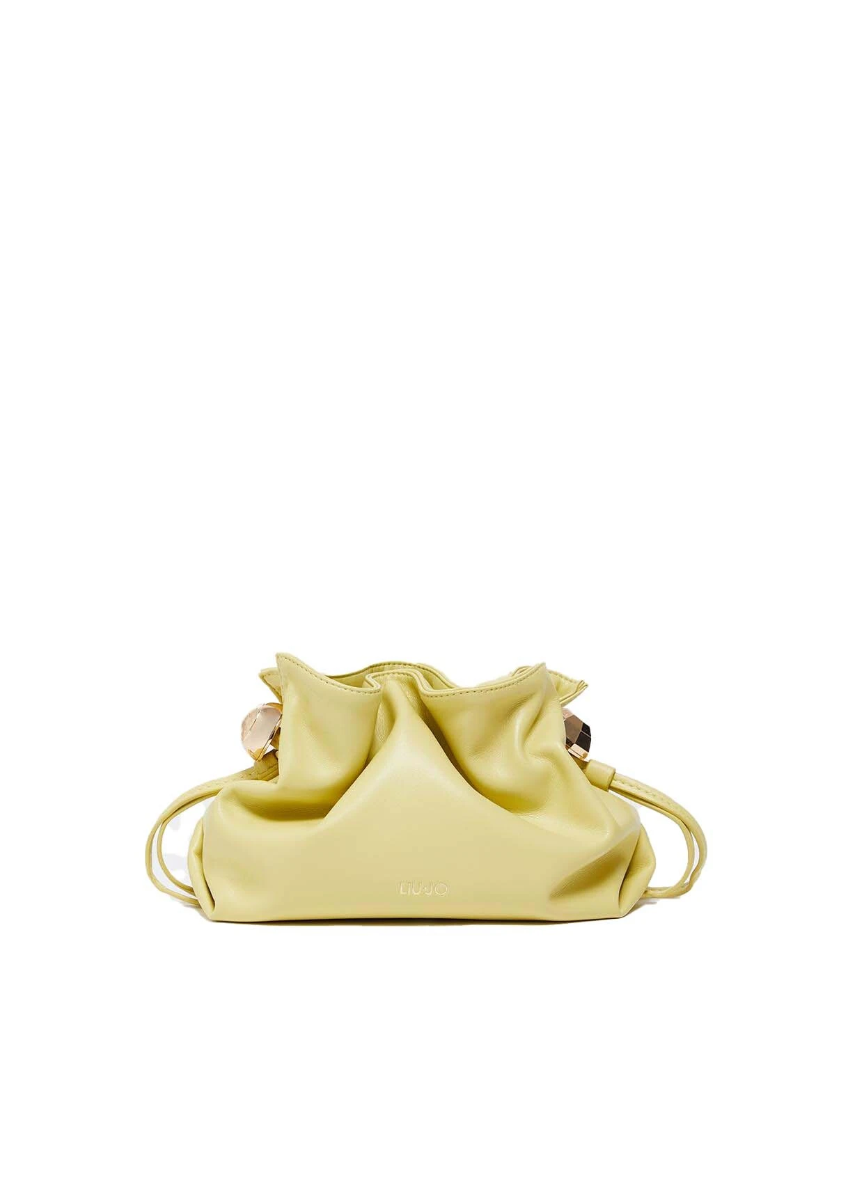 Ruched Leather Chain Crossbody Bag Gallery