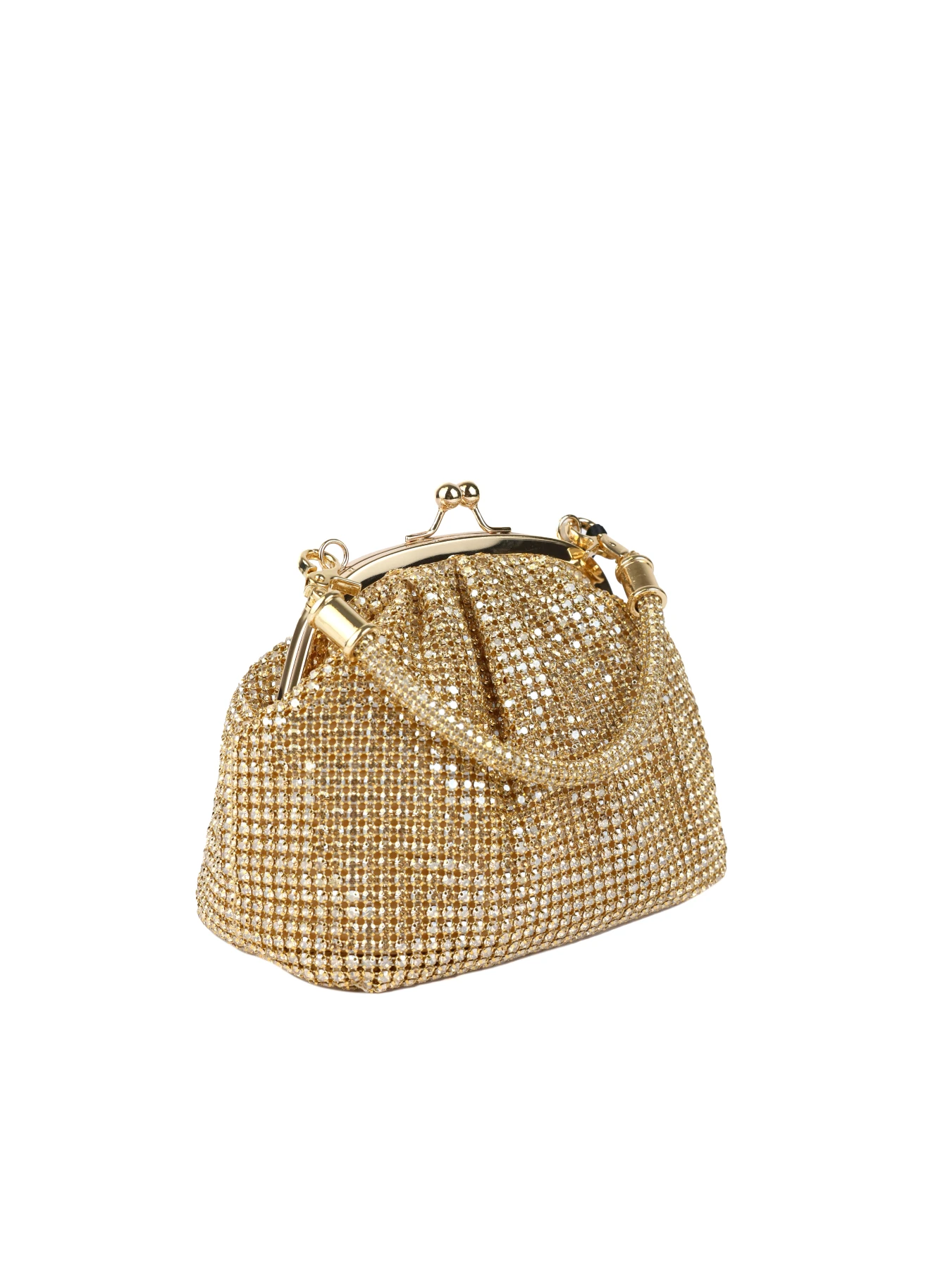 Vintage-Style Rhinestone Kiss-Lock Clutch Bag Gallery