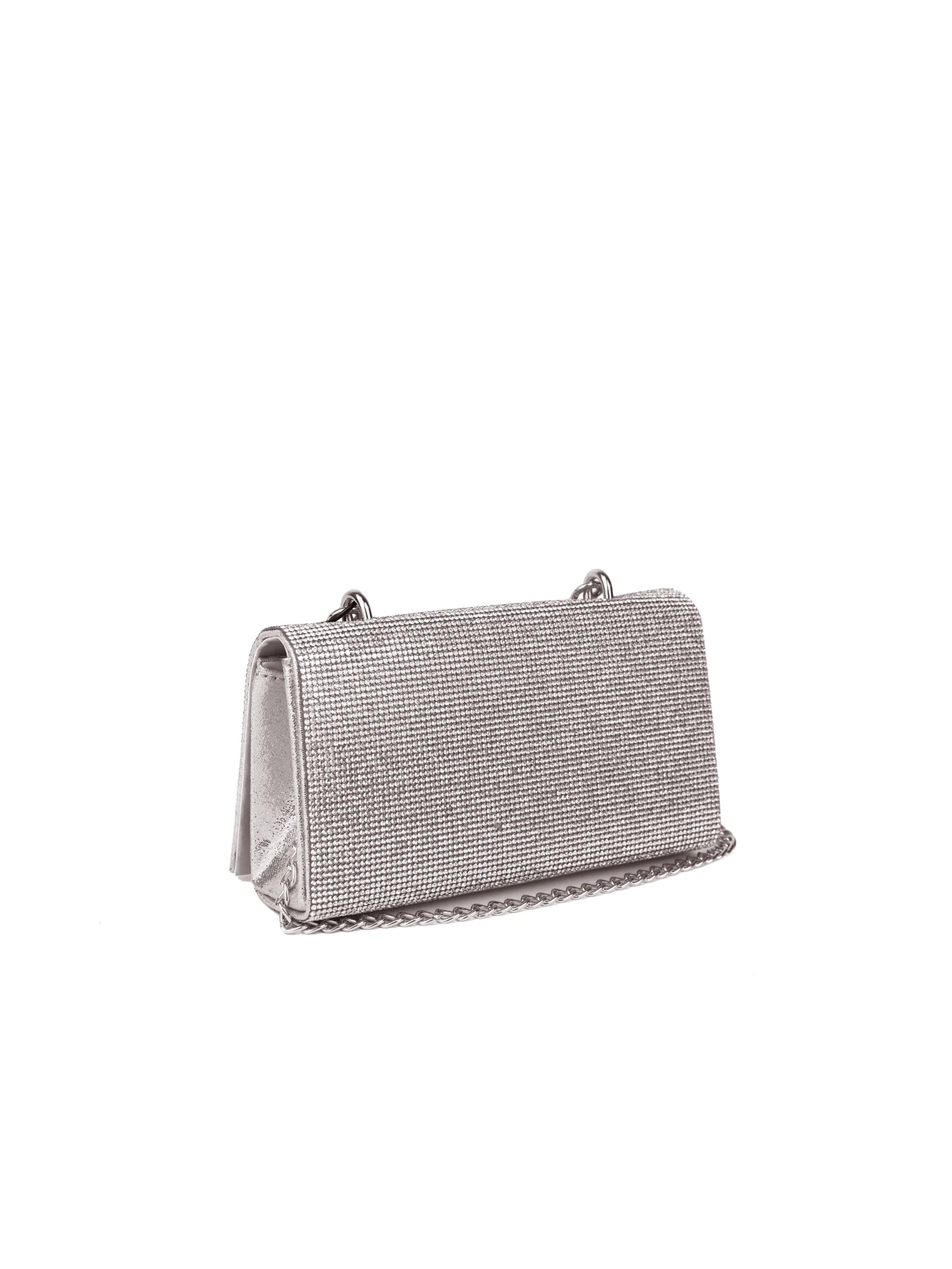 Crystal Flap Clutch Bag with Sculptural Handle Gallery