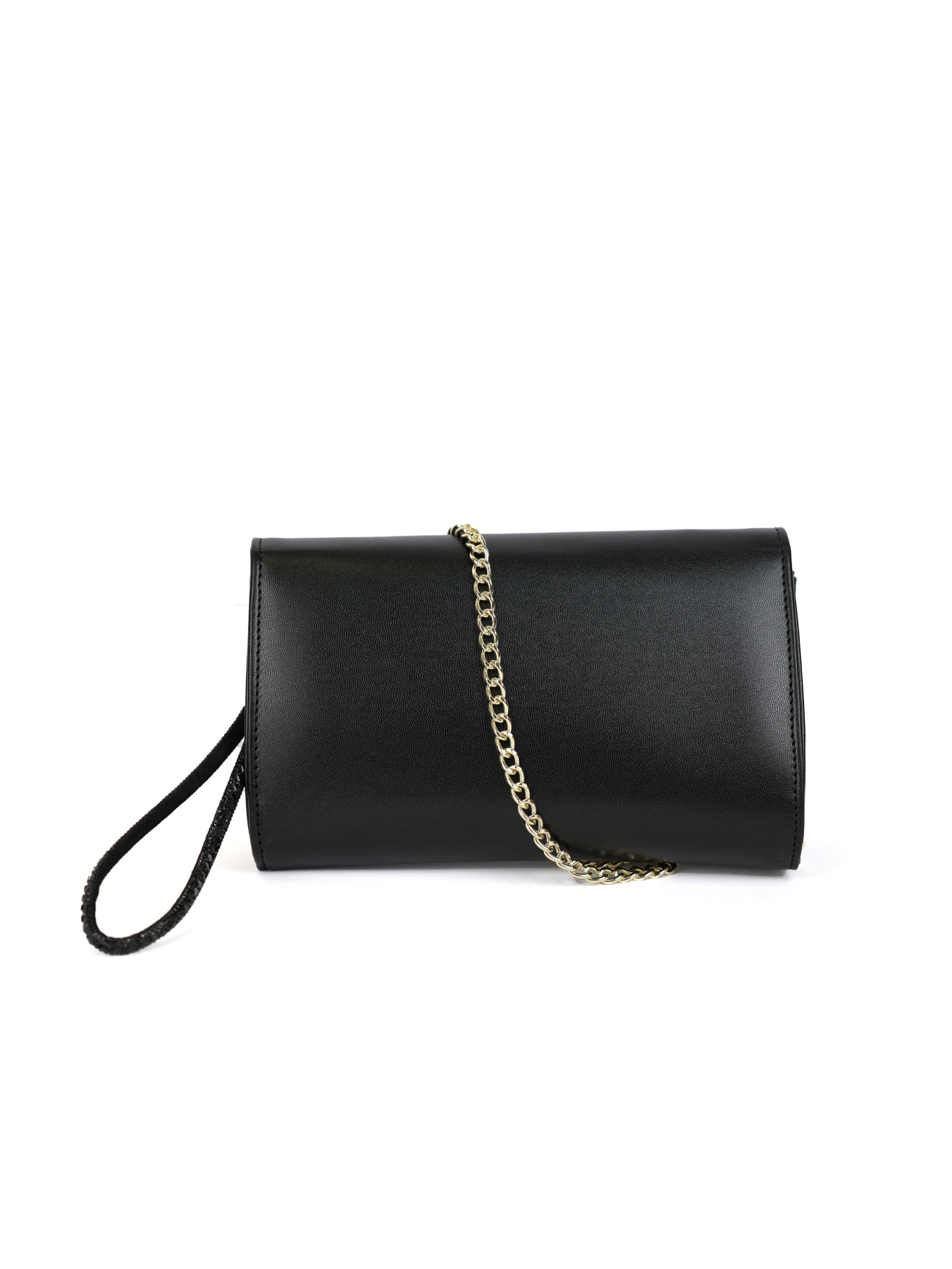 Leather Envelope Clutch Bag with Gold Chain Strap Gallery