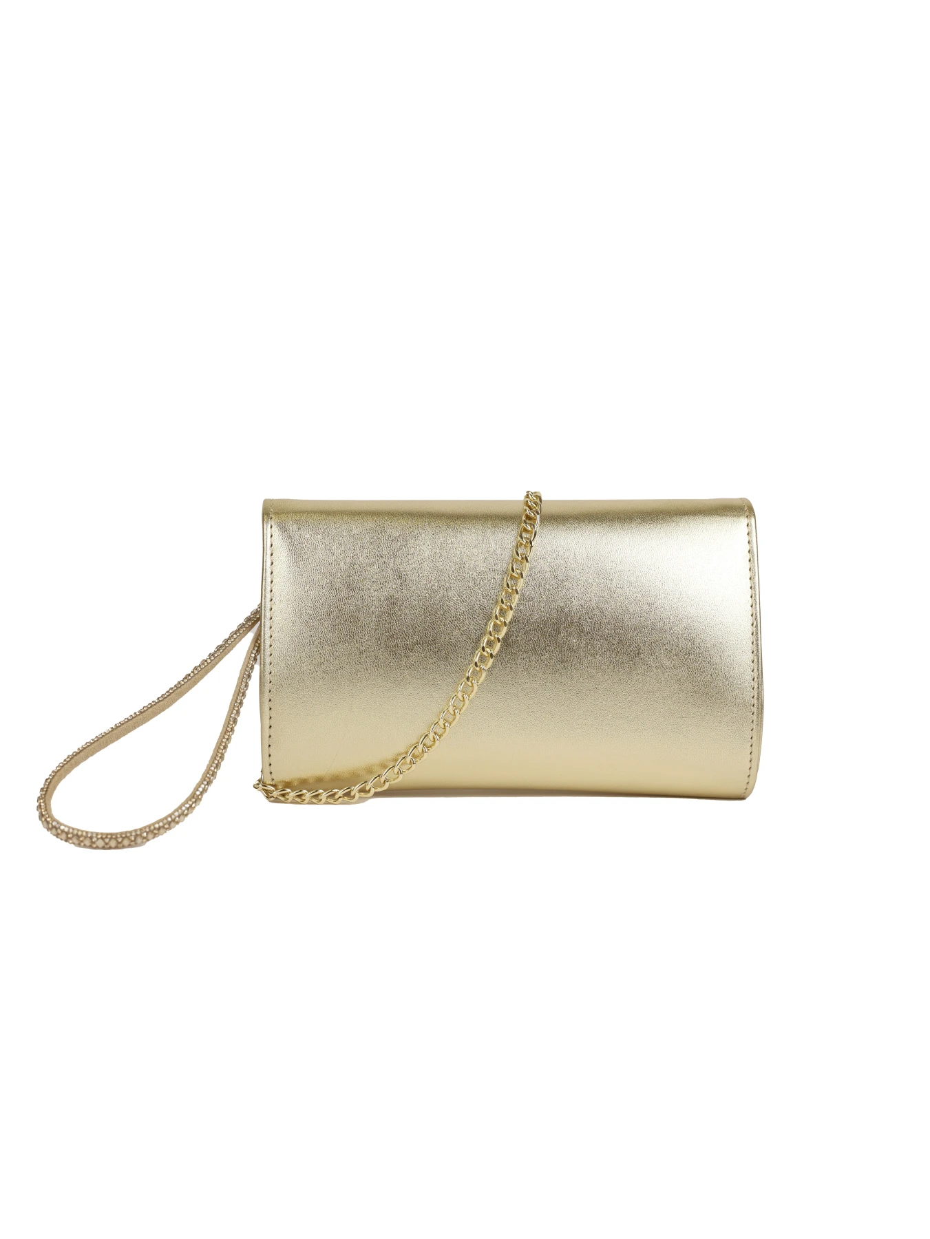 Leather Envelope Clutch Bag with Gold Chain Strap Gallery