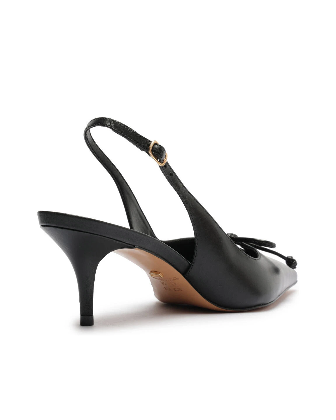 Leather Bow-Accent Slingback Pointed Toe Pump Gallery