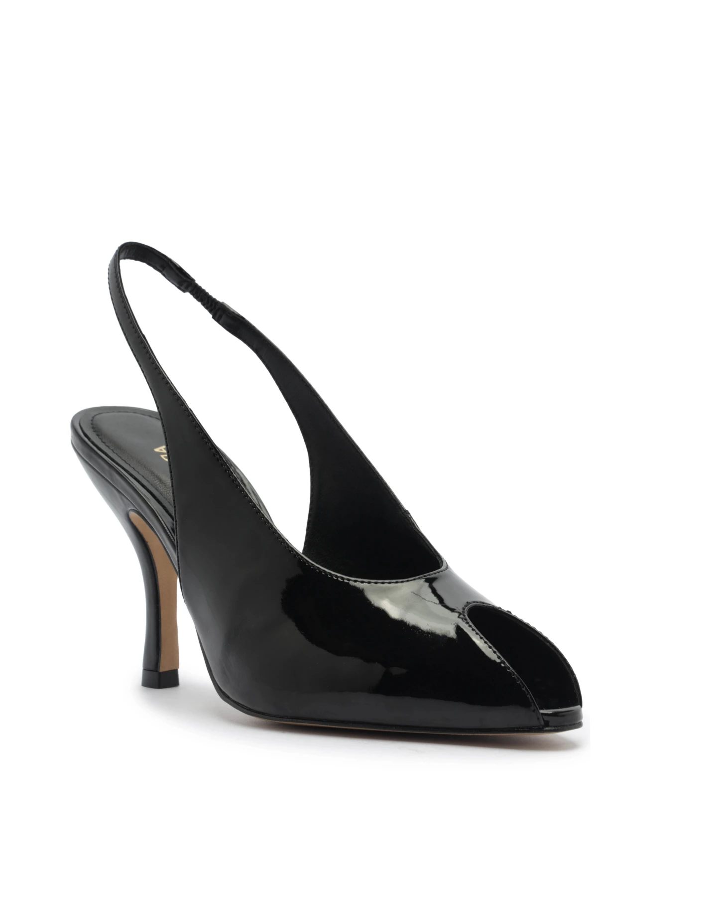 Black Peep Toe Patent Leather High Heel Slingback Gallery