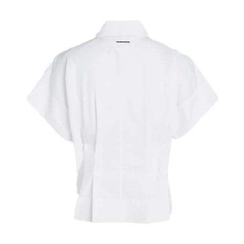 Tapered Cut Short Sleeve Poplin Shirt Gallery