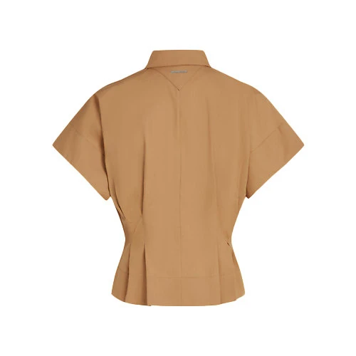 Tapered Cut Short Sleeve Poplin Shirt Gallery