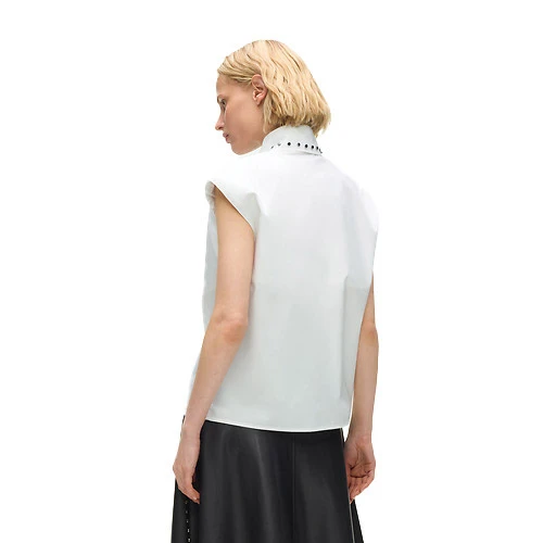 Studded Poplin Sleeveless Shirt Gallery