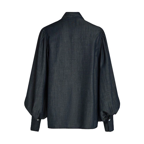 Fluid Denim Blouse Gallery