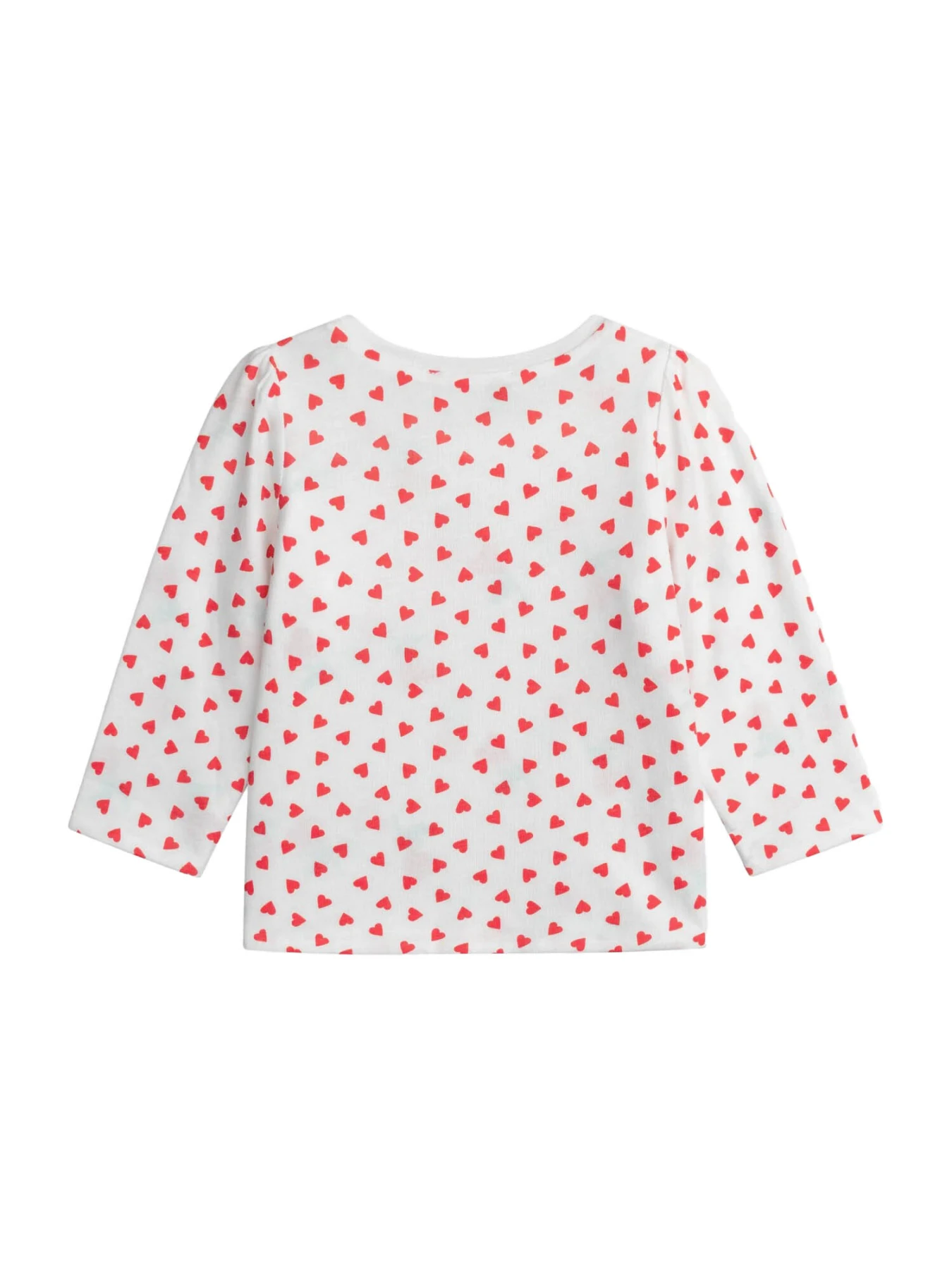 Kids Baby Girl Long Sleeve Top With All-Over Red Heart Print Gallery
