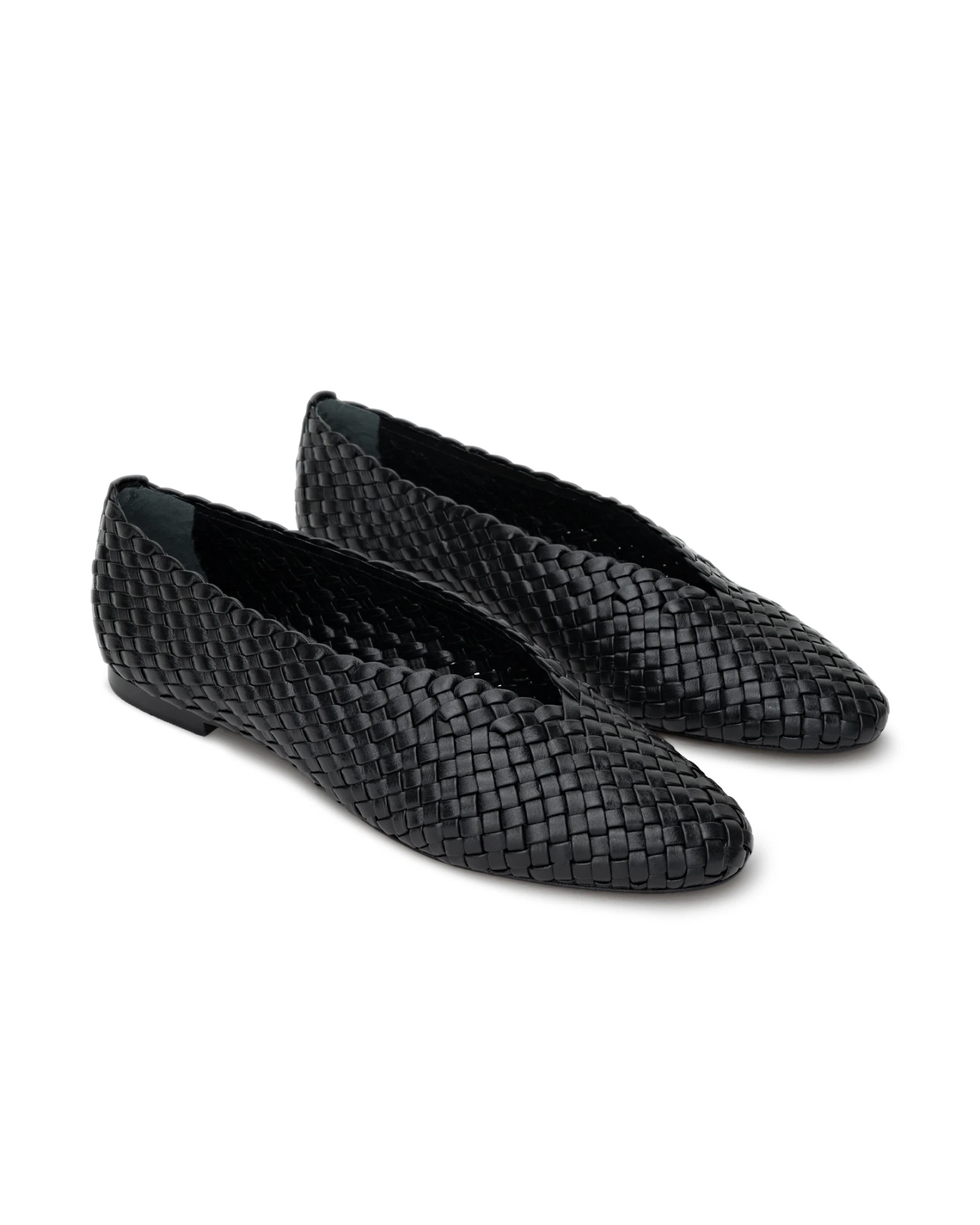 Woven Pointed-Toe V-Vamp Ballerina Gallery