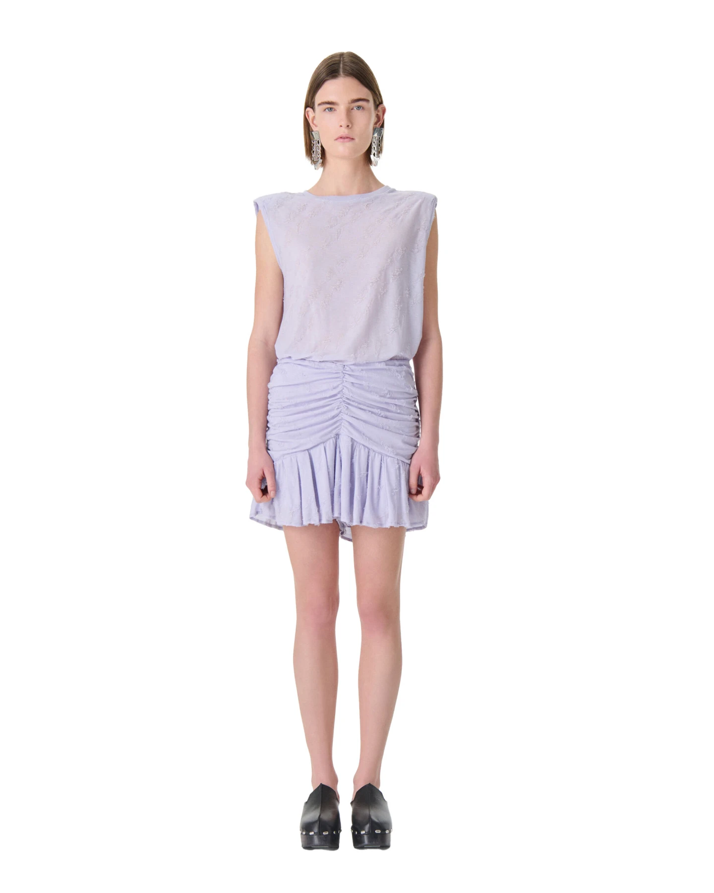 Regular Fit Round Neck Sleeveless Textured Top Gallery