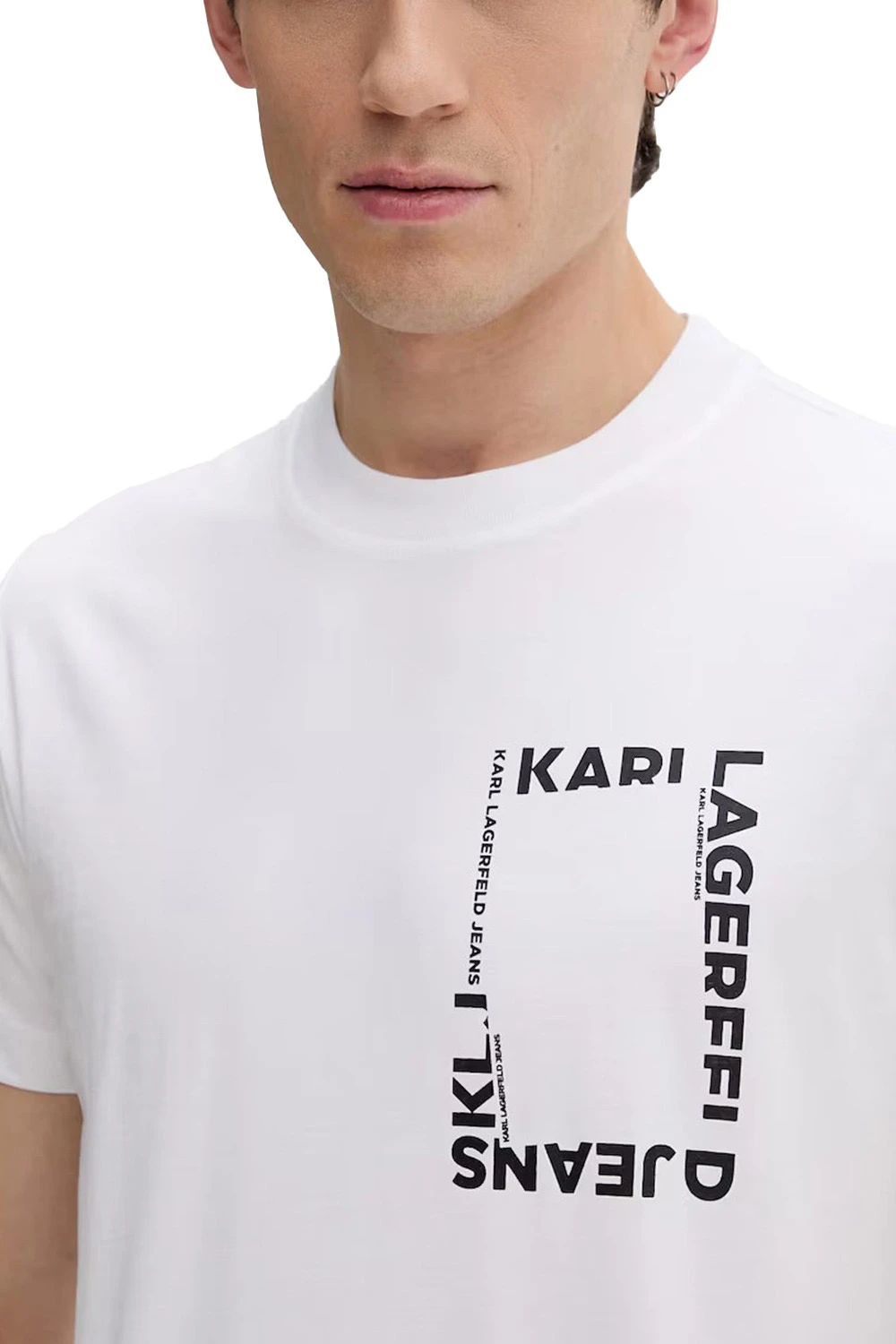 Slim Fit Frame Square Logo Short Sleeve T-shirt Gallery