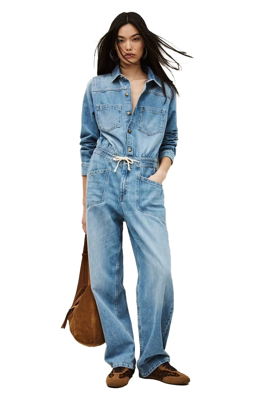 Denim Cargo Jumpsuit Gallery
