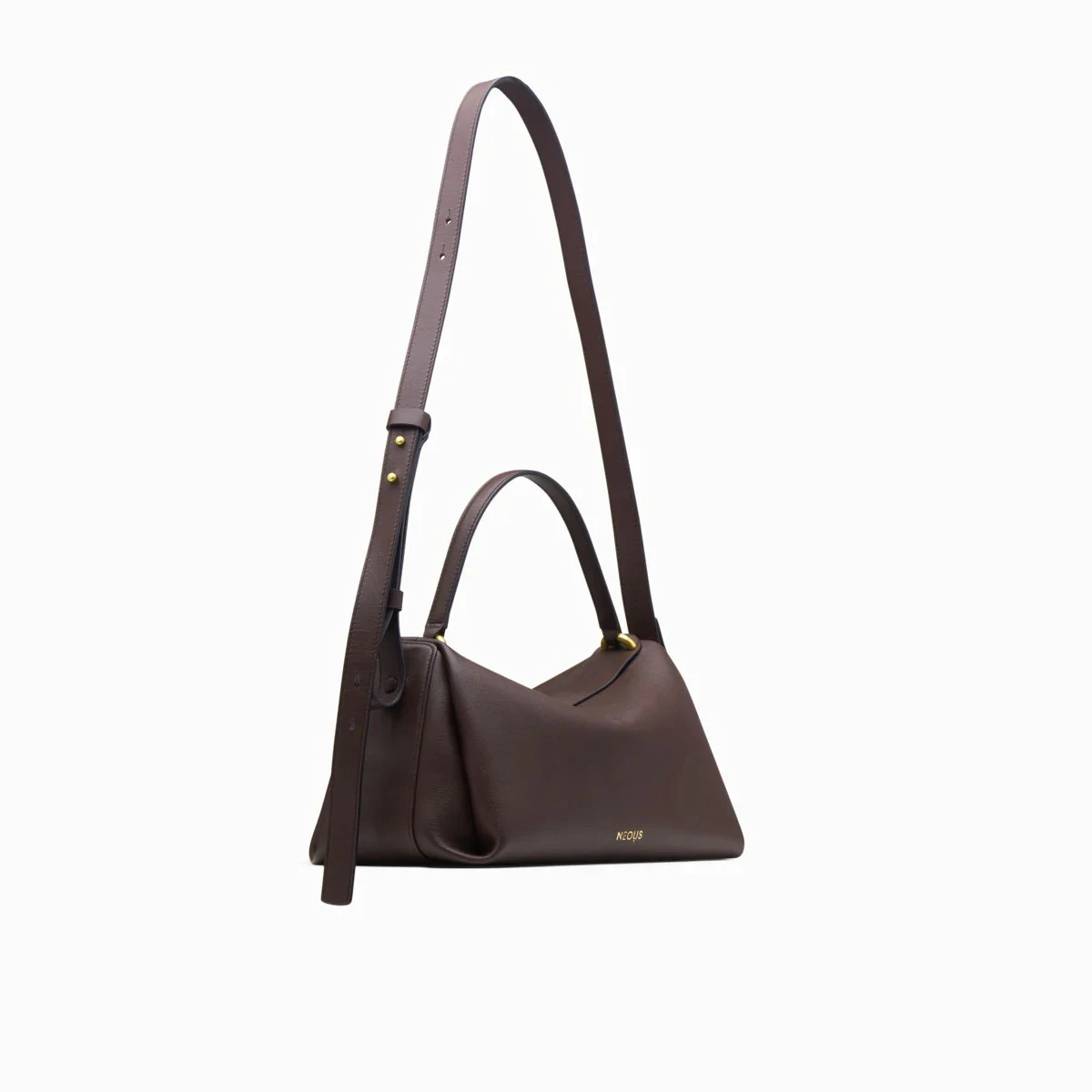 Scorpius Chocolate Brown Leather Crossbody Bagwith Short Handle Gallery