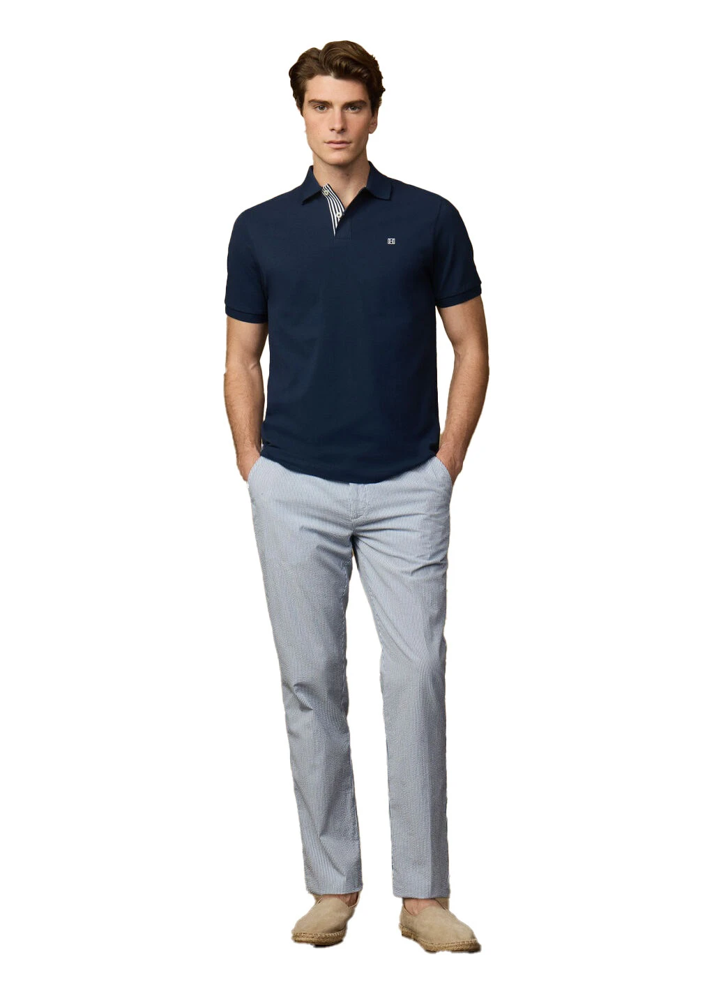 Classic Fit Short Sleeve Striped Trim Polo Gallery