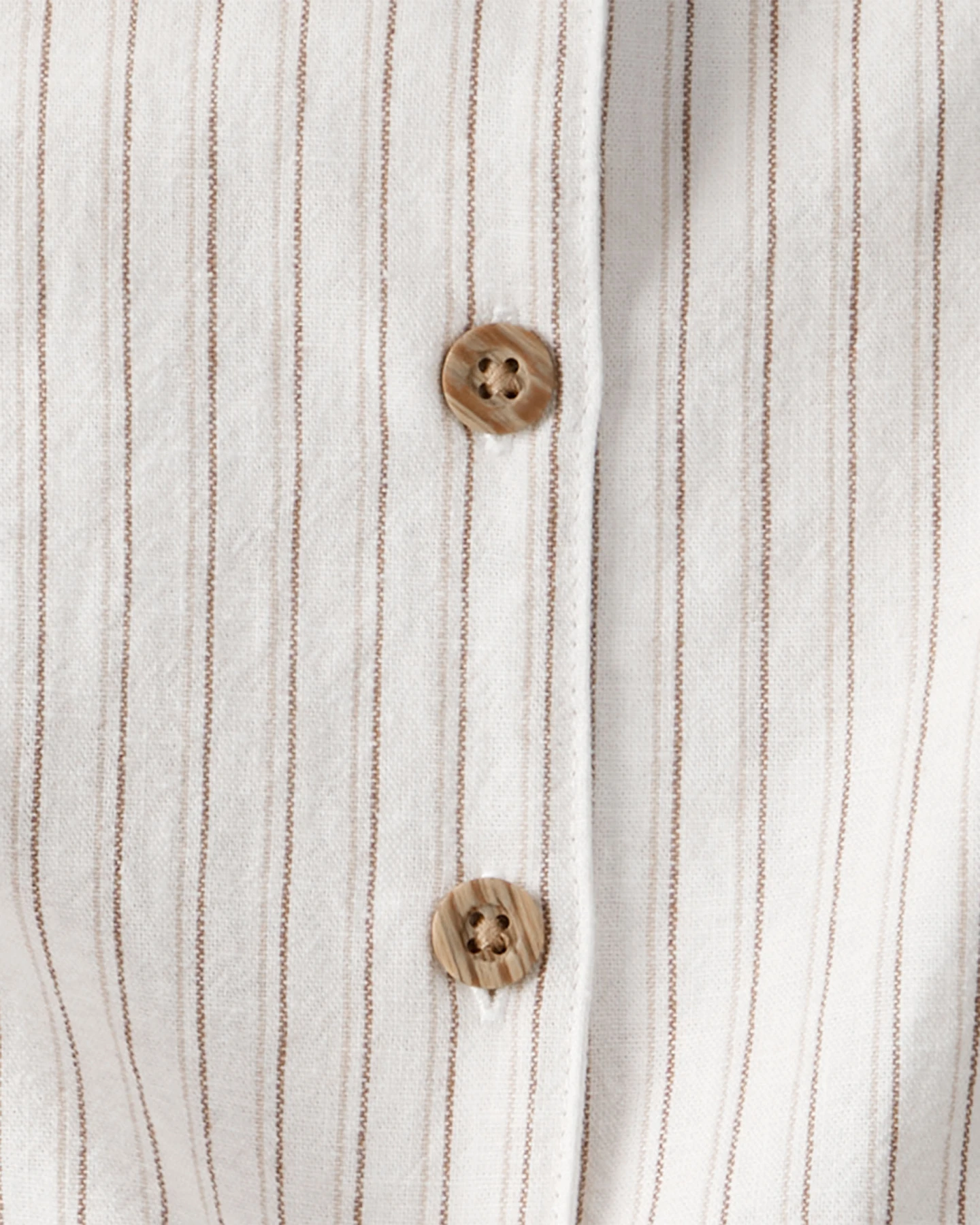 Kids Baby Girl 3-Piece Striped Sleeveless Top & Short Set - Tan&Ivory Gallery