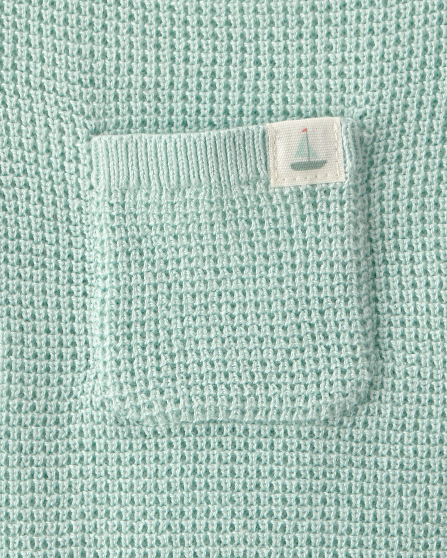 Kids Baby Boy Crochet Bubble Romper - Green Gallery