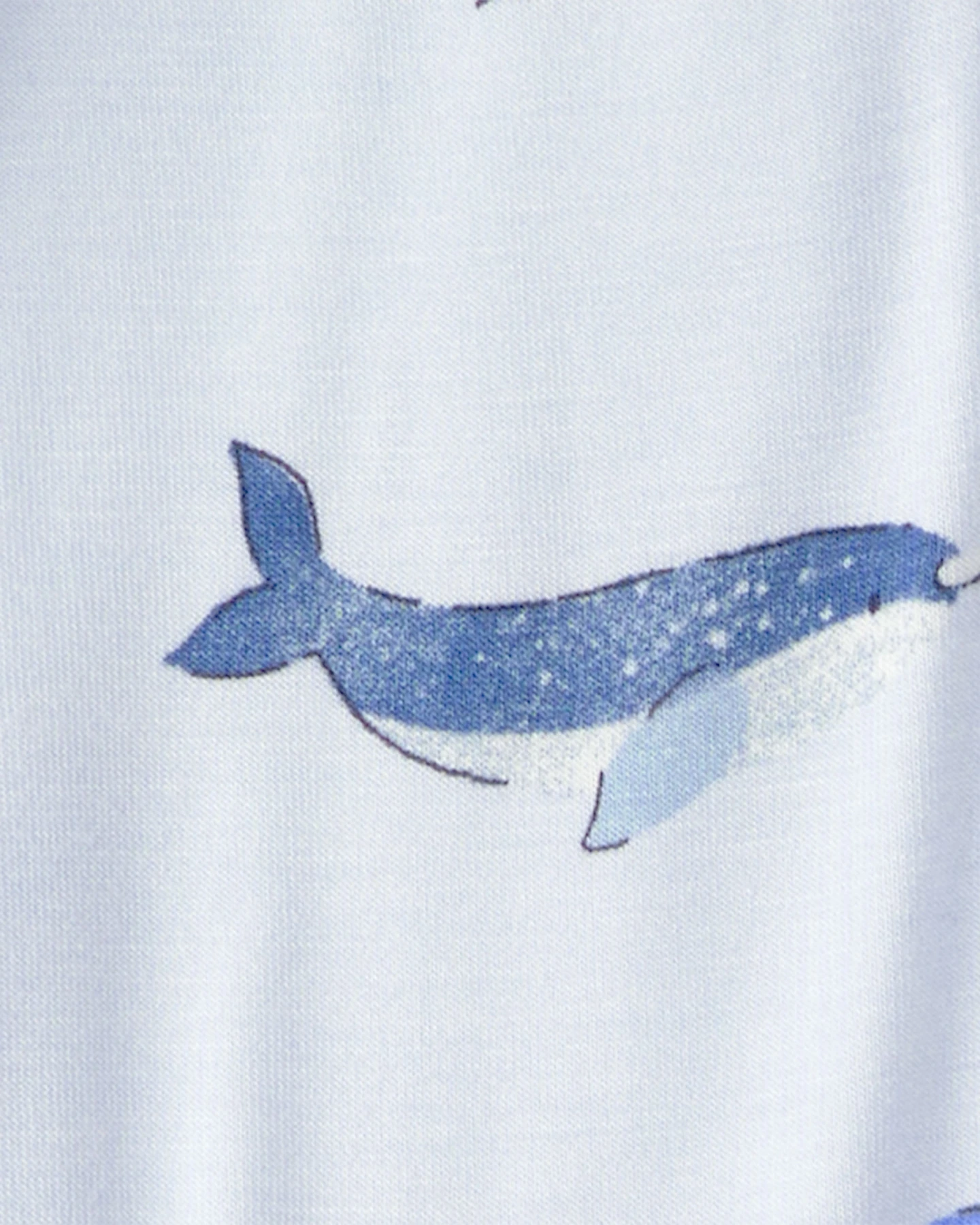 Kids Baby Whale Purely Soft Snug Fit 1-Piece Pajama - Blue Gallery