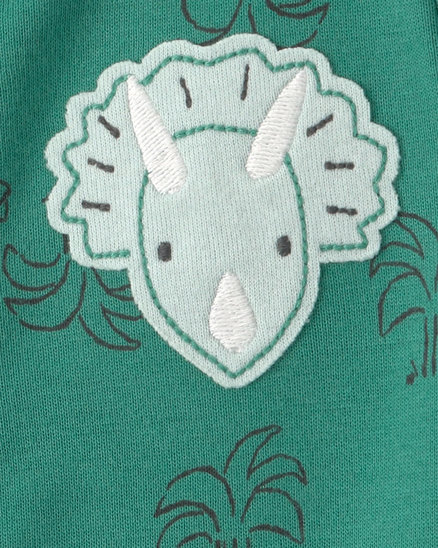 Kids Baby Boy Dinosaur Short-Sleeve Romper - Green Gallery