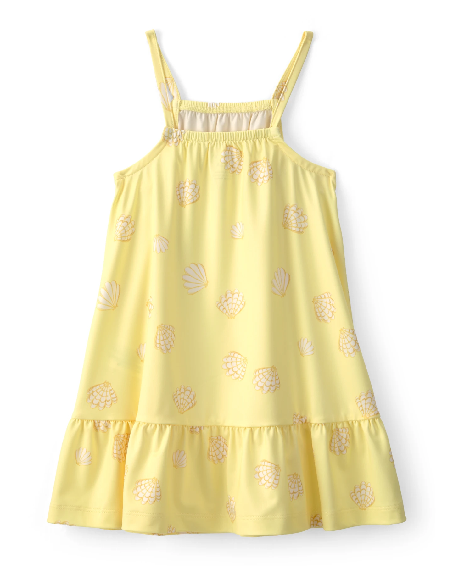 Kids Toddler Girl Shell Swim Dress Coverup - Yellow Gallery
