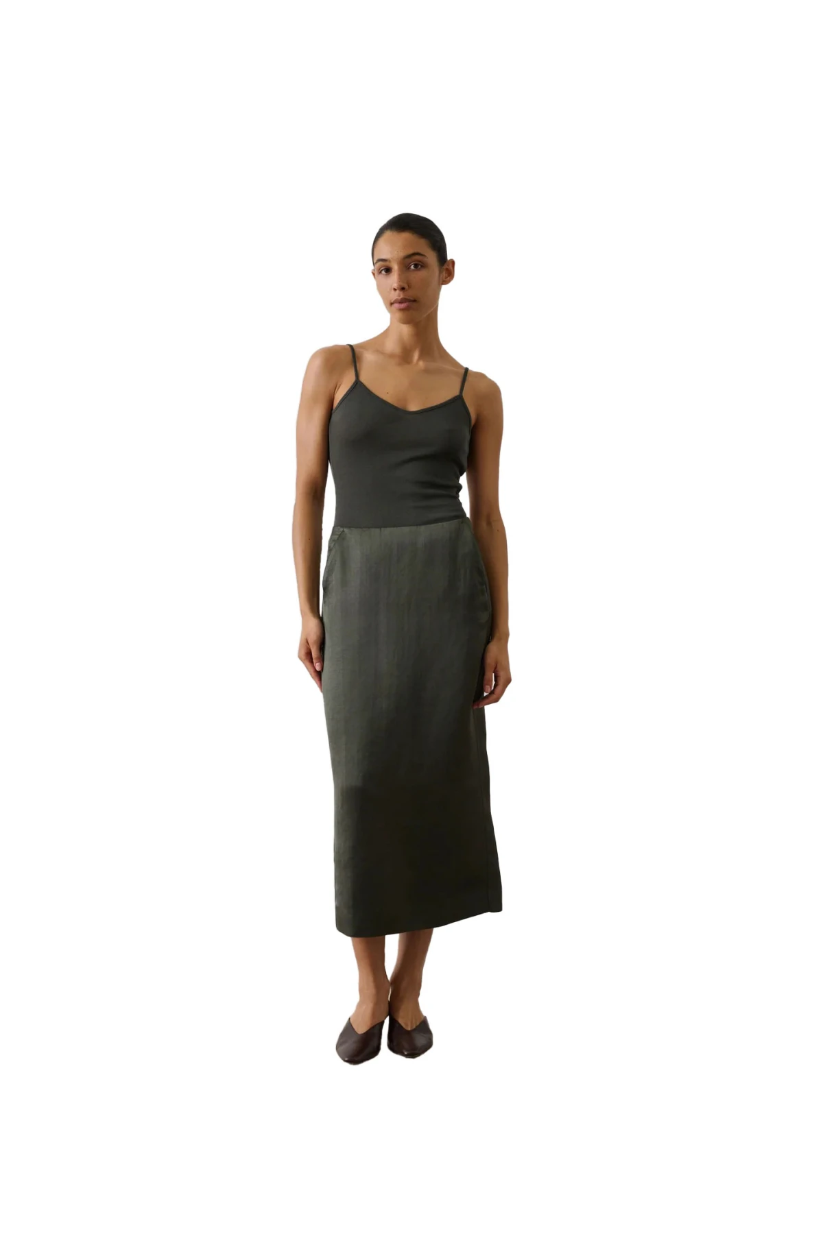 Helia Fitted Midi Pencil Skirt  Gallery