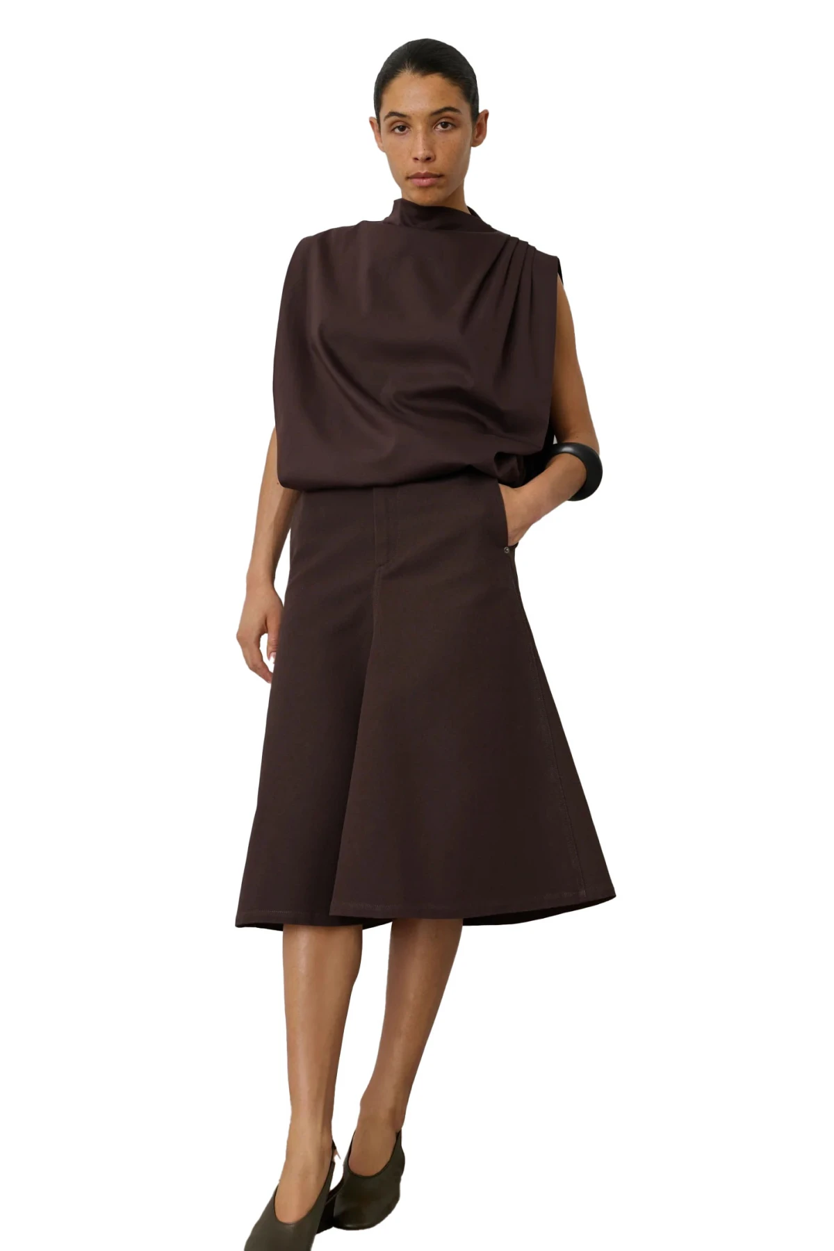 Idris Oversized Sleeveless High-neck Top  Gallery