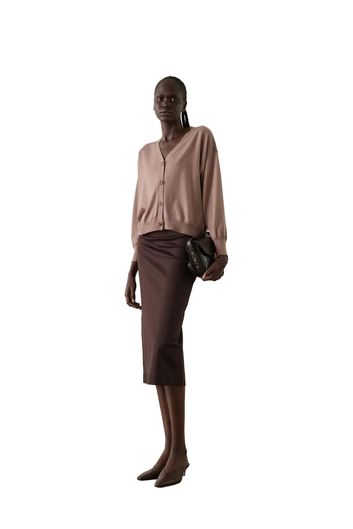 Straight Cut Long Cotton Skirt With Back Slit  Gallery