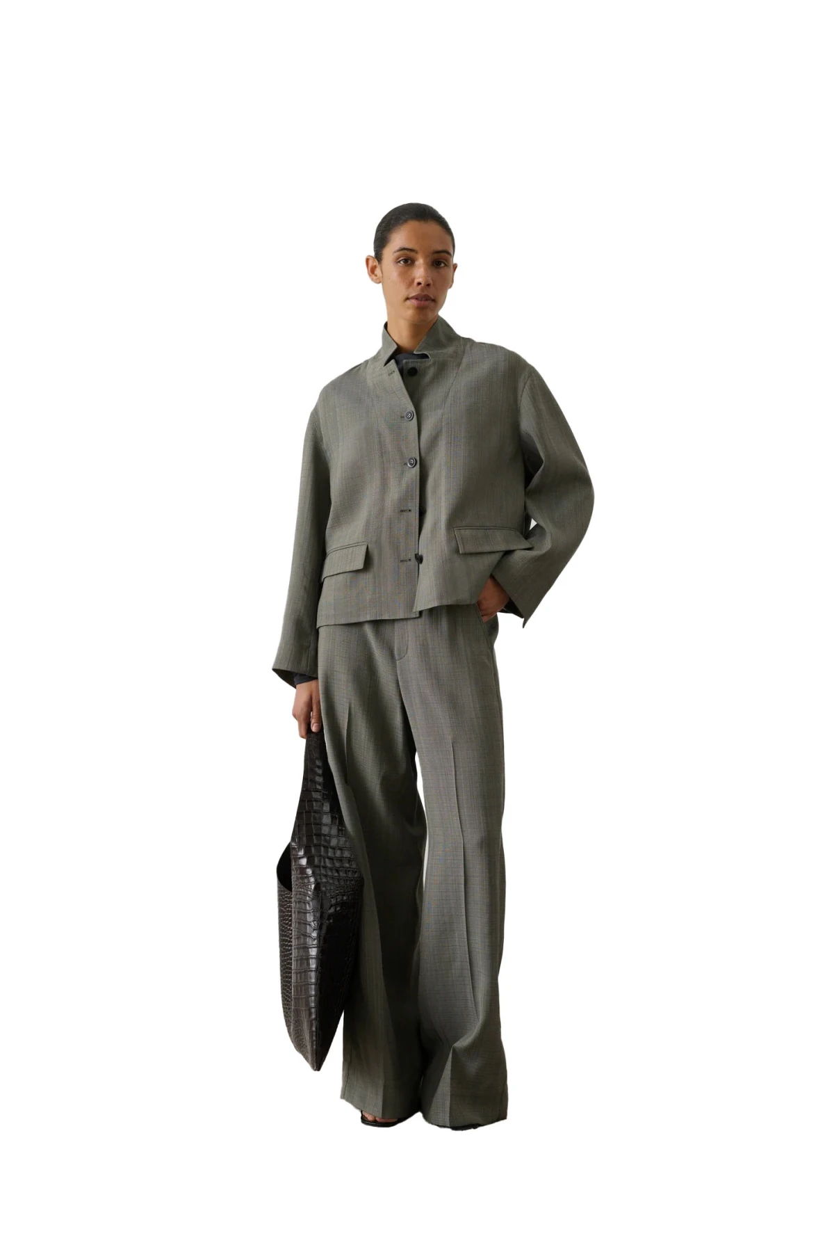 Straight Cut Hippolyte Soft Tailored Trousers  Gallery