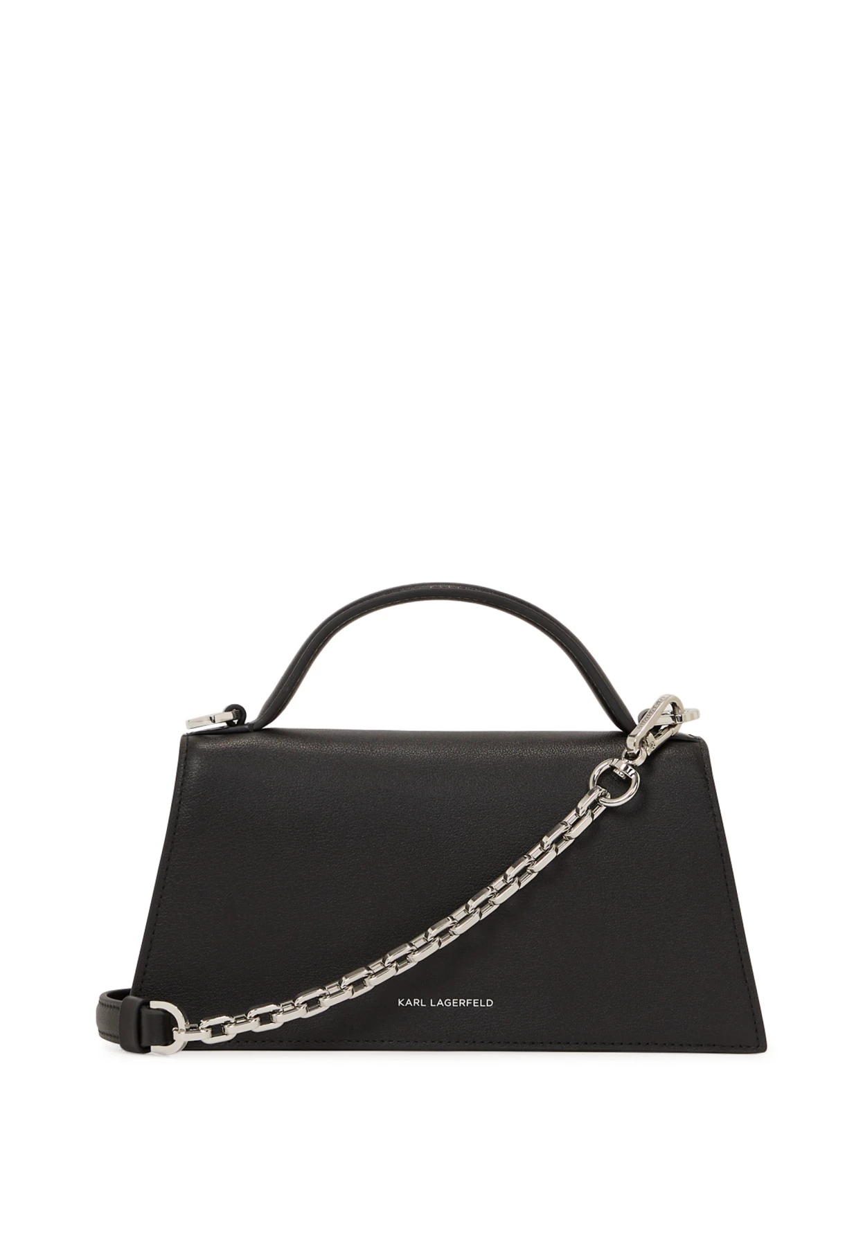 K/Signature Slim Leather Shoulder Bag with Chain Gallery