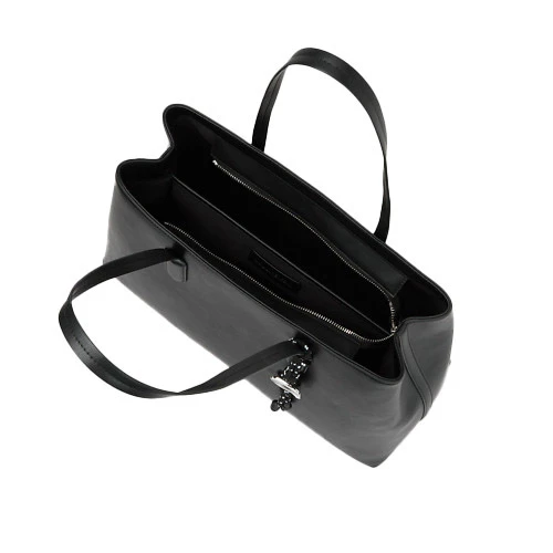 Smooth Leather Large Tote Bag with Karl Icon Gallery