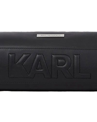 Smooth Leather Rectangular Shoulder Bag with Icon Gallery