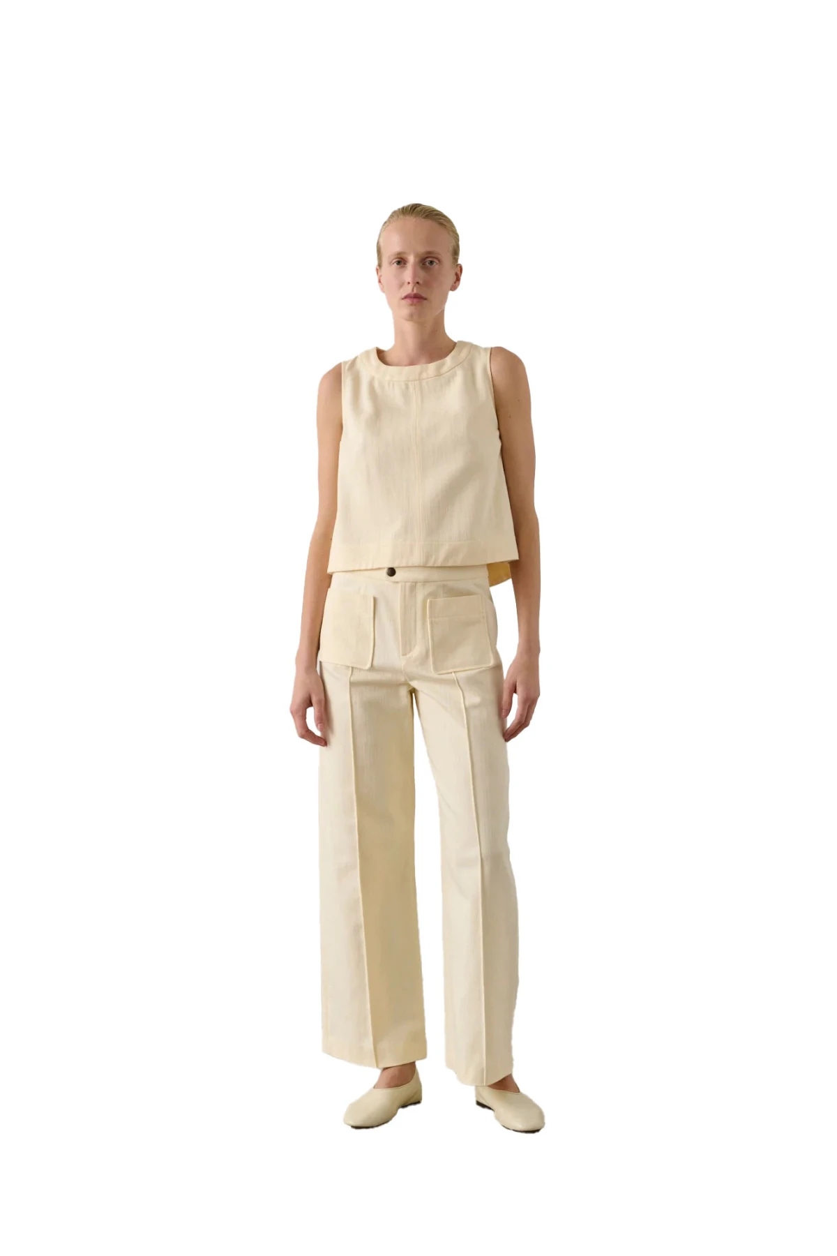 Pampa Sleeveless Cropped Shell Top Gallery