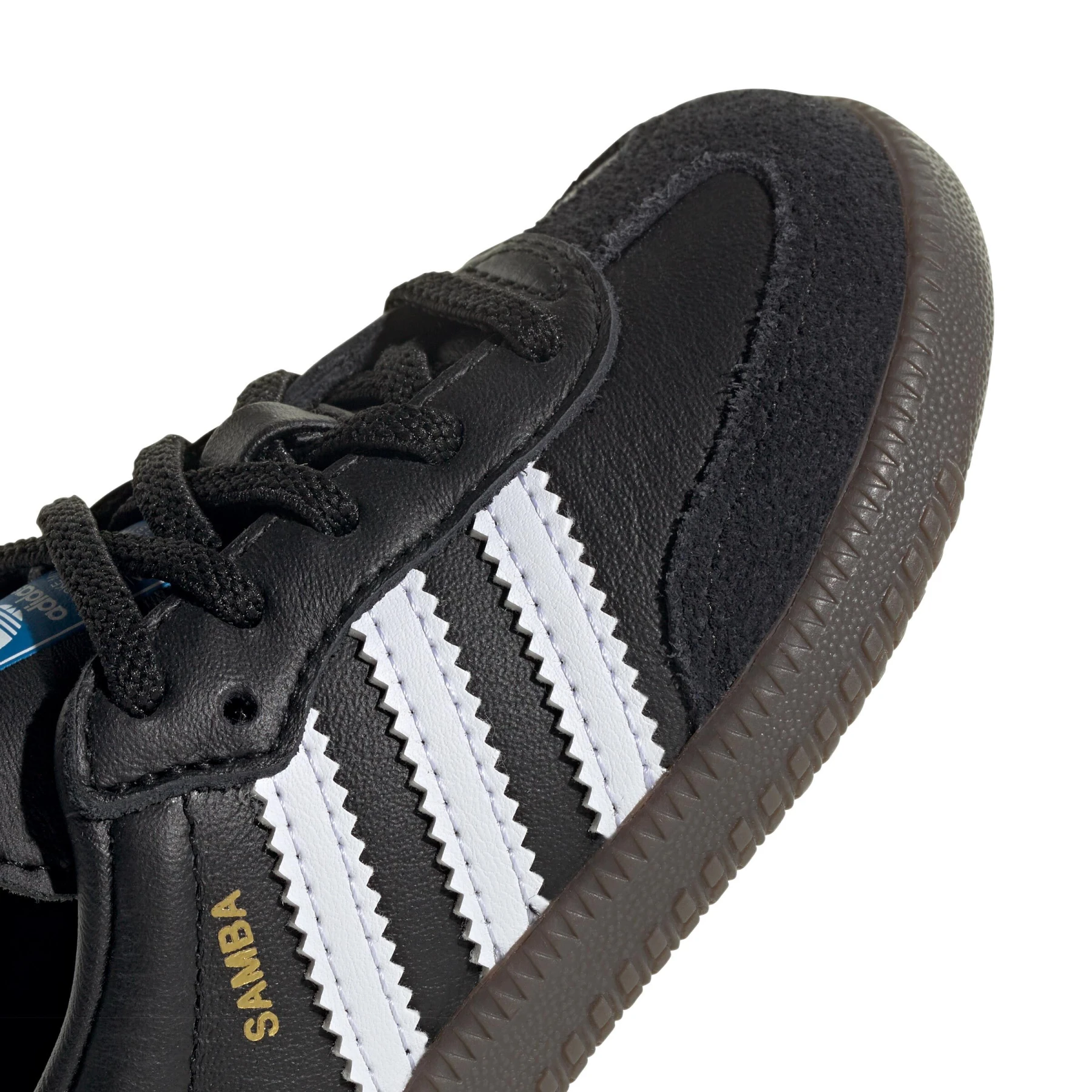 Baby Boy Black Samba OG Sneakers with Dark Gum Gallery
