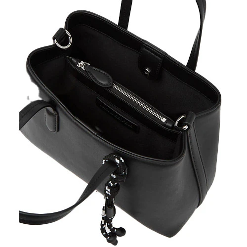 Smooth Leather Small Tote Bag with Karl Icon Gallery