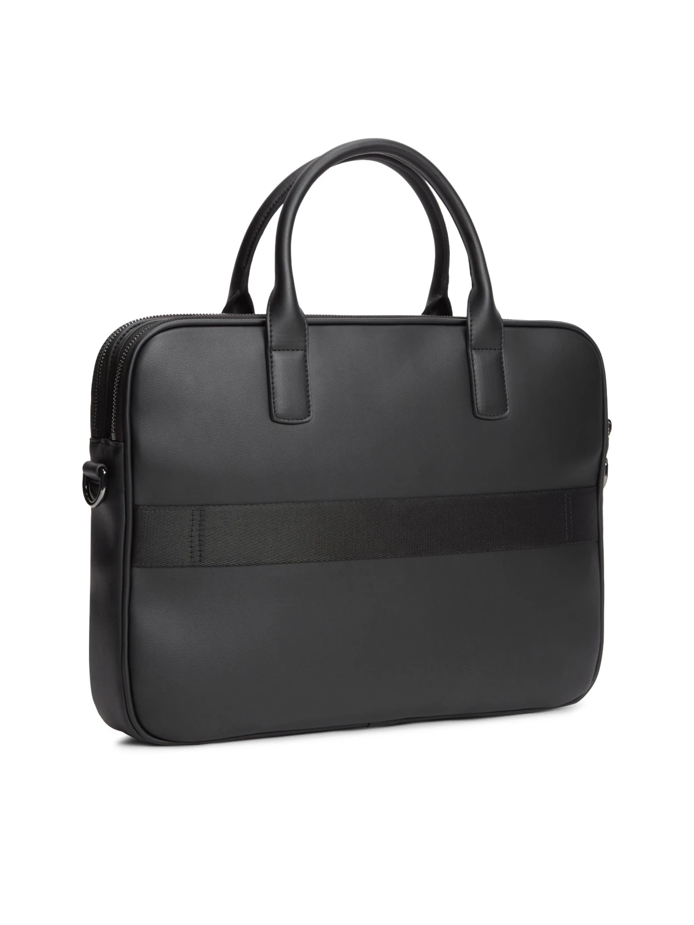 Sleek Leather Laptop Bag with Woven Detail Gallery