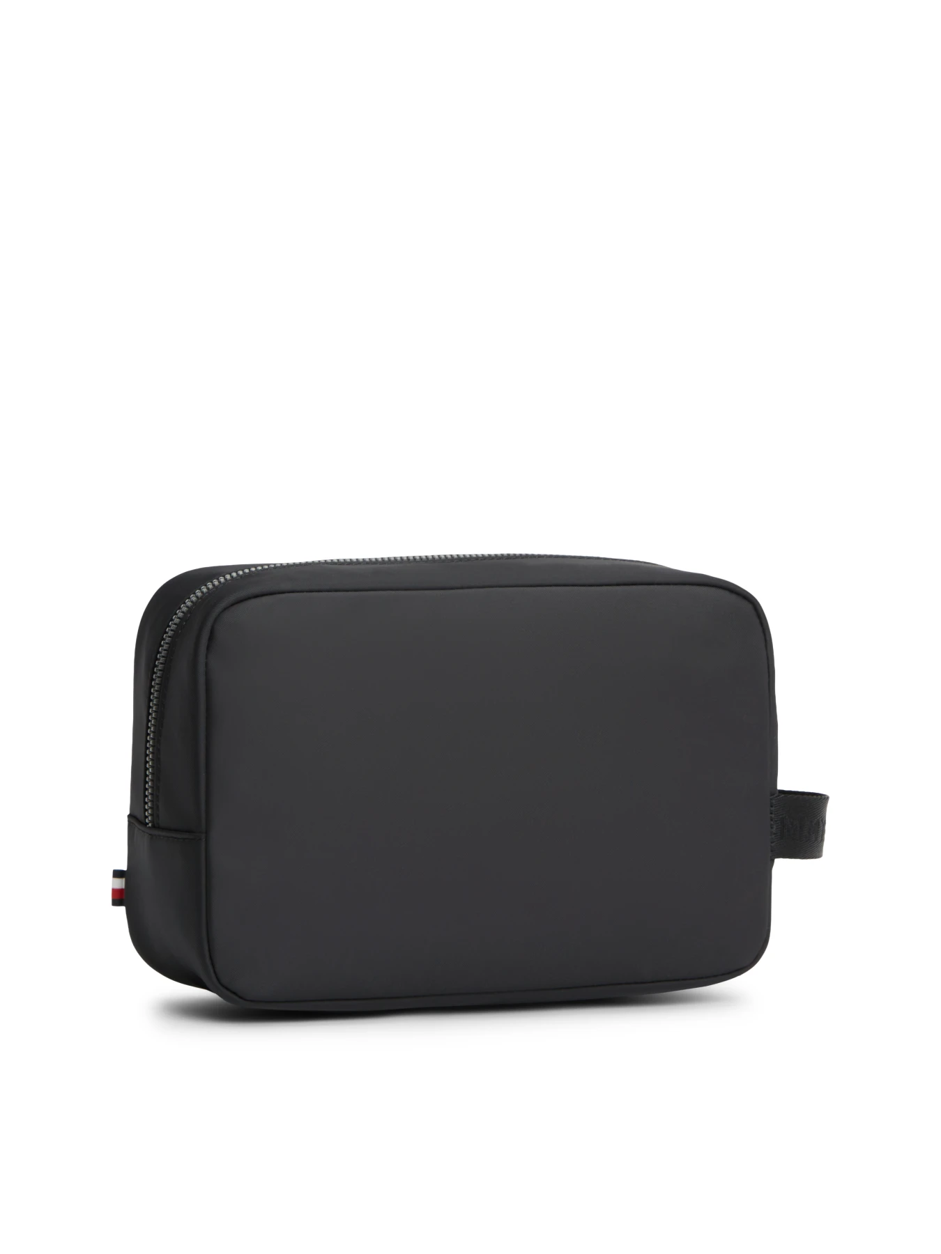 Minimalist Leather Washbag with Signature Flag Detail Gallery