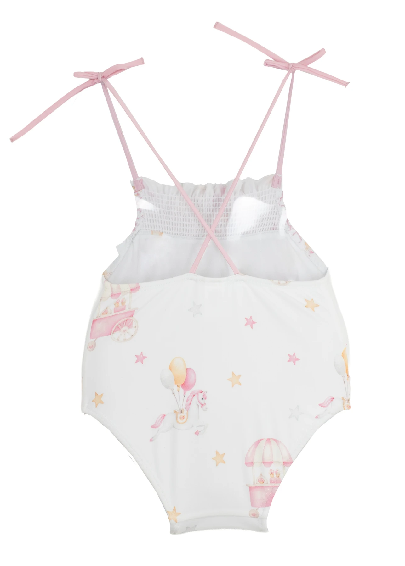 Kids Printed One Piece Swimsuit with Tie Straps Gallery