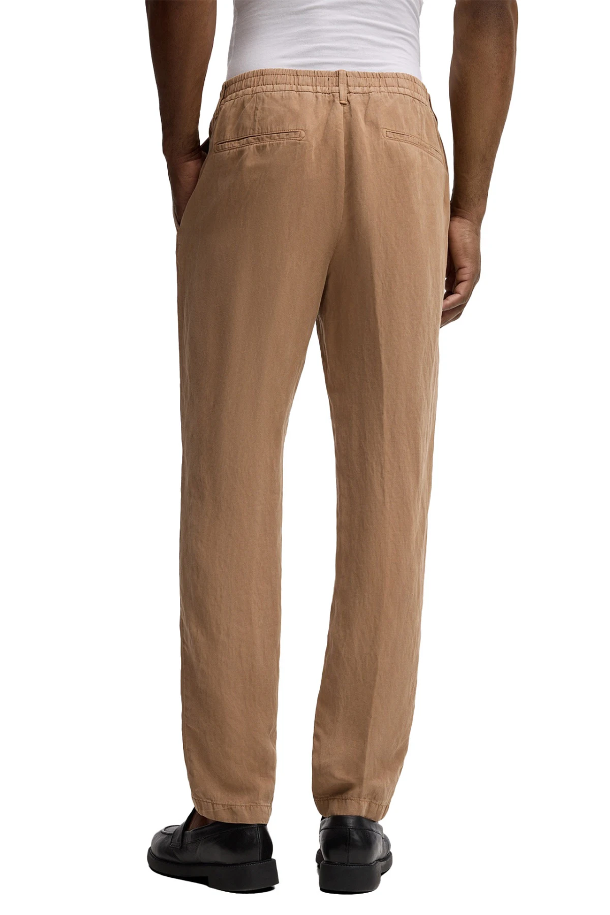 Regular Fit Straight Leg Linen Blend Chino Pants Gallery