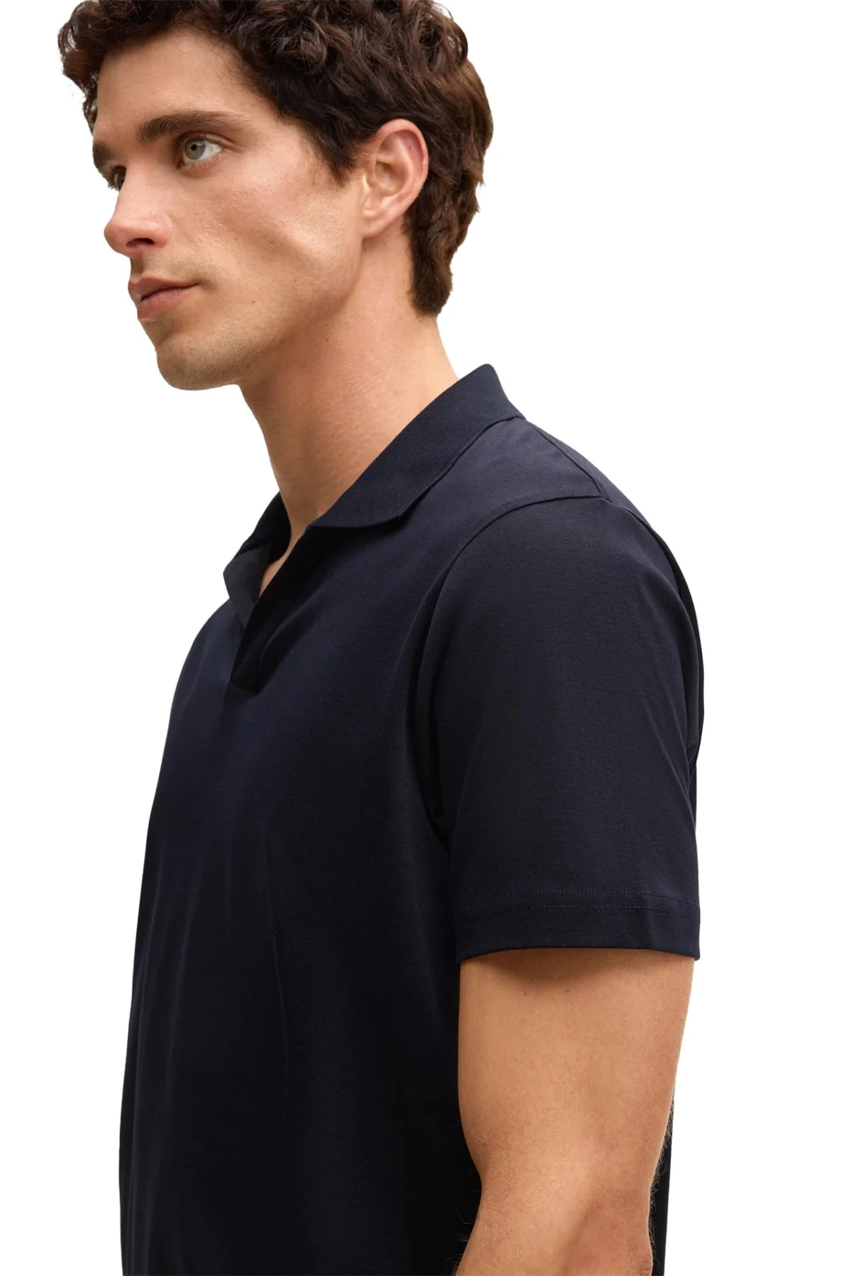 Regular Fit Short Sleeve Polo with Discreet Logo Print Gallery