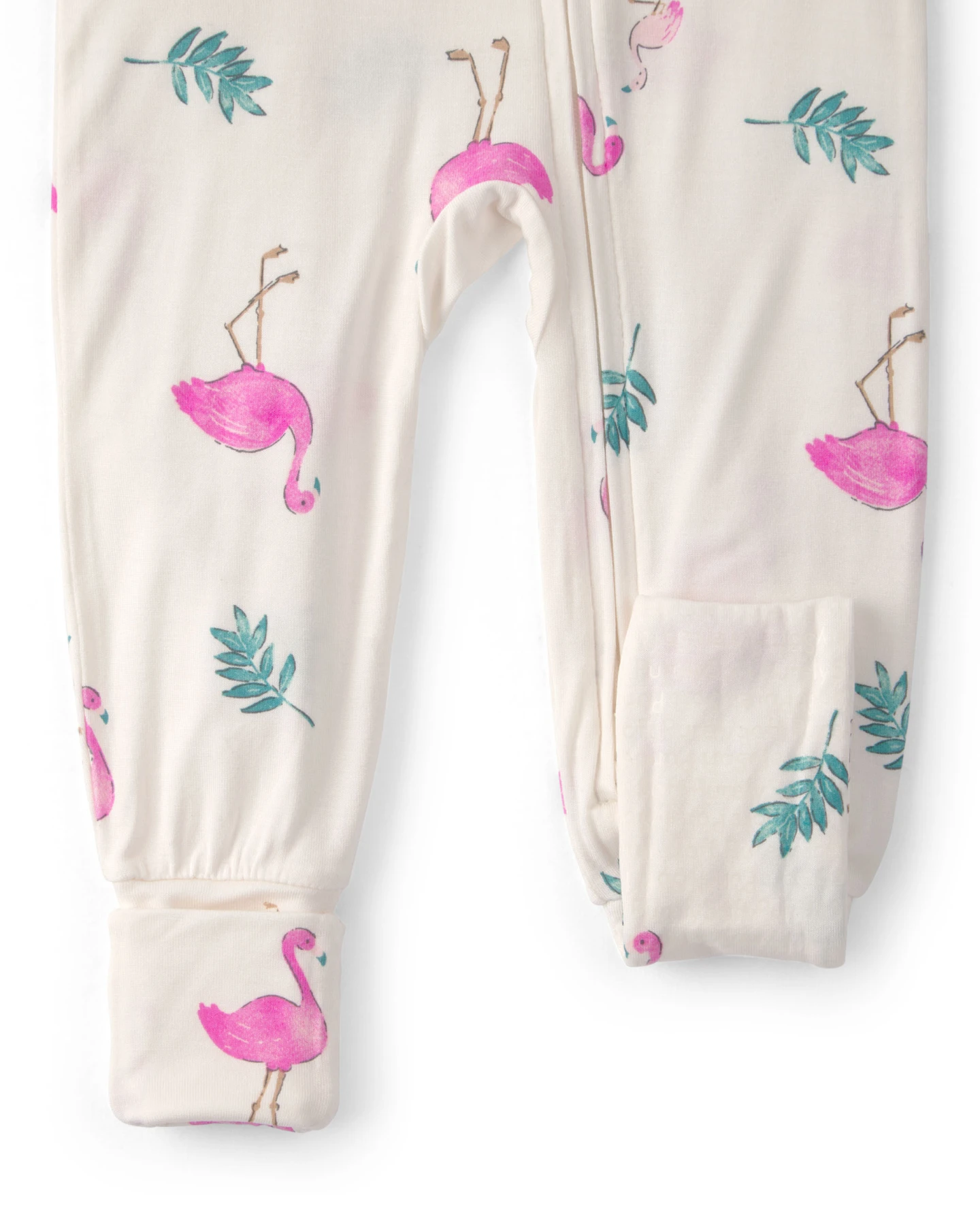Baby Girl Flamingo Purely Soft Snug Fit 1-Piece Pajama - Ivory Gallery