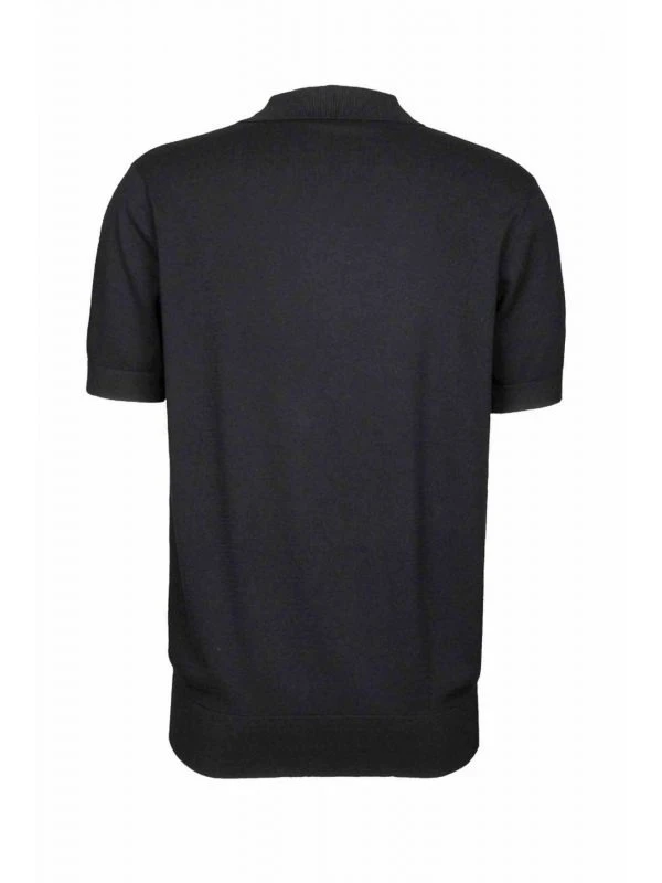 KLLogoV-NeckKnittedShortSleevePolo Gallery